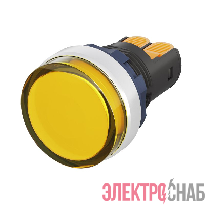 Индикатор сигнальный со встроен. диодом 9-24В зажим Plug-In алюм. желт. DKC M22L-F24YAP
