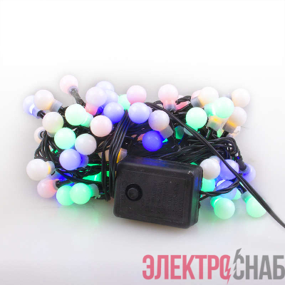 Гирлянда "Цветные шарики" LDBL080M-10-C 80 светодиод. контроллер 4м разноцв. SHLights 4610003324988