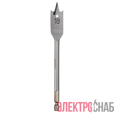 Сверло перовое по дереву 18мм (шестигранный хвостовик) Kranz KR-91-0666