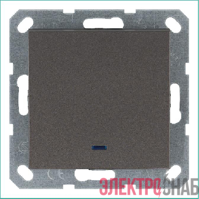 Выключатель 1-кл. 10А IP20 с подсветкой механизм мокко Jasmart G3011NZ