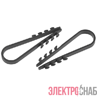 Дюбель-хомут 5-10мм для круглого кабеля NO-224-225 черн. (уп.100шт) Эра Б0066288