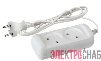 Удлинитель 2х5м без заземл. 6А IP20 UX-2-5m ШВВП 2х0.75 Эра Б0038559