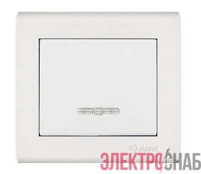 Выключатель 1-кл. Manolya с подсветкой бел. Makel 41001021