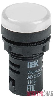 Лампа светосигнальная AD22DS d22мм 110В AC/DC бел. KARAT IEK BLS10-ADDS-110-K01