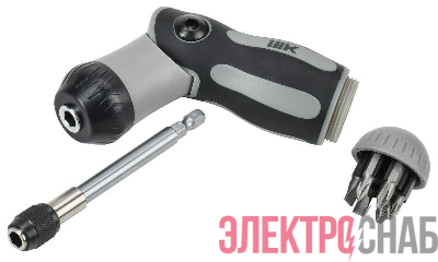 Отвертка реверсивная 2-поз. с набором бит Т2 7шт ARMA2L 5 IEK A2L5-SC41-T2-N1-07