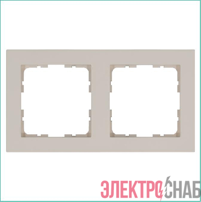 Рамка 2-м G-Classic тауп Jasmart G1002T