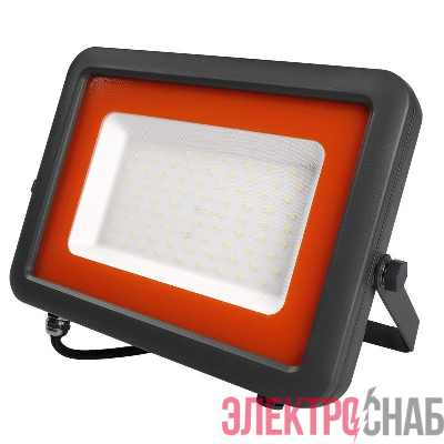 Прожектор светодиодный PFL-S2 70Вт 6500К IP65 220–240В ДО с клапаном закален. матов. стекло сер. Pro JazzWay 2853318D