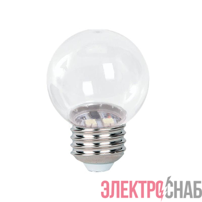 Лампа светодиодная PLED-ECO 3Вт G45 шар 2700К тепл. бел. CLEAR E27 для Белт-лайт Pro JazzWay 5058279