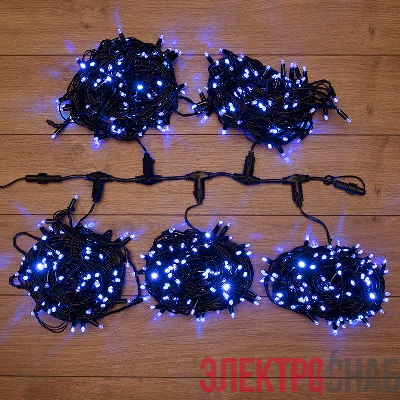 Гирлянда светодиодная "LED ClipLight" 5 нитей х20м 665LED син. 50Вт 24В IP65 трансф. в компл. Neon-Night 323-503