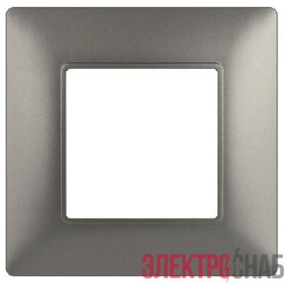 Рамка 1-м Elegance 14-5001-16 для розеток и выключателей титан Эра Б0065801