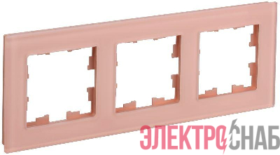 Рамка 3-м BRITE РУ-3-2-БрП стекло перс. матов. IEK BR-M32-G-31-K96