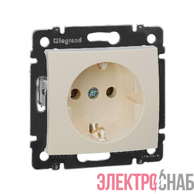 Розетка 1-м СП Valena 16А IP20 с заземл. на винтах механизм сл. кость IEK 774320