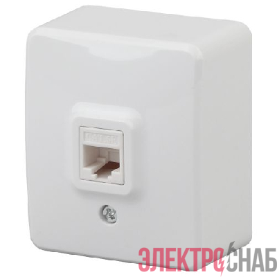 Розетка компьютерная ОП Эксперт RJ45 11-3203-01 IP20 бел. Эра Б0020730