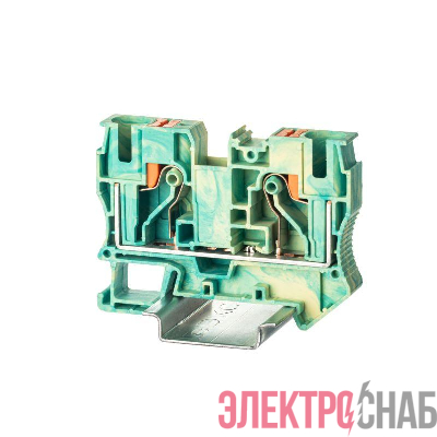 Клемма заземления зажим push-in 2 точки подключения 10кв.мм DKC VPR-10-PE-YG