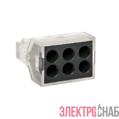 Клемм с пастойа строительно-монтажная СМК 773-106 6-проводная 1.0-2.5кв.мм с пастой (уп.50шт) PROxima EKF plc-smk-106