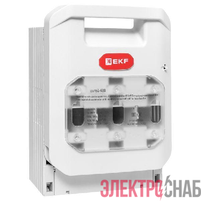 Выключатель-разъединитель УВРЭ v2 400А с доп. контактом (NO+NC) откидного типа под предохранители ППН (габ.2) EKF uvre2-400
