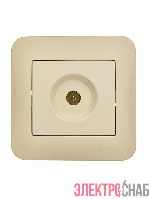 Розетка телевизионная оконечная TV СП ASTI IP20 в сборе крем. LEZARD 7081-0303-130