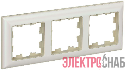Рамка 3-м BRITE РУ-3-Бр беж./жемчуж. IEK BR-M32-12-1-K10