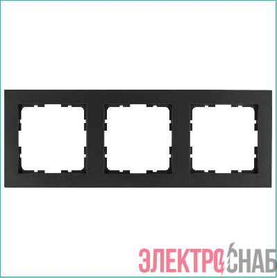 Рамка 3-м G-Classic антрацит Jasmart G1003B
