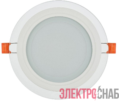 Светильник светодиодный ДВО 1621 12Вт 4000К IP20 встраив. со стекл. круг IEK LDVO0-1621-12-4000-K01