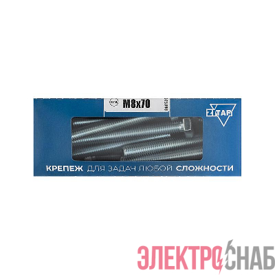 Болт с шестигранной головкой М8х70 DIN 933 оцинк. (уп.20шт) Tech-Krep/Zitar 105213