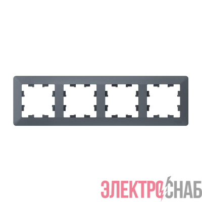 Рамка 4-м AtlasDesign Air грифель/дым. черн. SE ATN220704