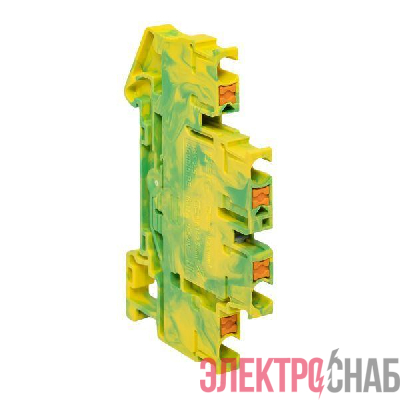 Колодка клеммная пружинная двухуровневая 2.5 Push-in земля EKF PIT-2.5-double-pe