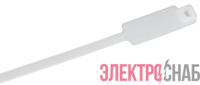 Хомут 4.8х190мм P6.6 маркерный бел. (уп.100шт) IEK UHH14-D048-190-100-K01