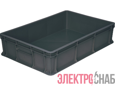Ящик 600*400*140 мм сплошной без ручек серый 705.03.02 м 705.03.02 м
