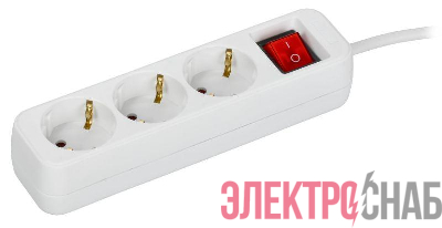 Удлинитель 3х1.5м 10А У03К ПВС 3х1 бел. UMA IEK UM-YP10-16-03-01-ZK-K01