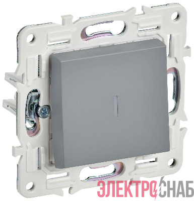 Выключатель 1-кл. SKANDY 10А SK-V07Gr с индикацией сер. IEK SK-V10-1-10-K03