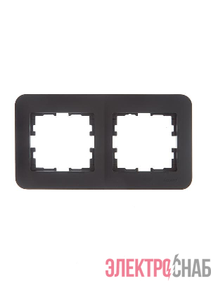 Рамка 2-м ASTI горизонт. черн. бархат LEZARD 7081-4200-147