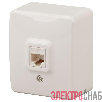 Розетка компьютерная ОП Эксперт RJ45 11-3203-02 IP20 сл. кость Эра Б0020731