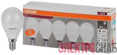 Лампа светодиодная LED Value LVCLP60 7SW/840 230В E14 2х5 RU (уп.5шт) OSRAM 4058075578135