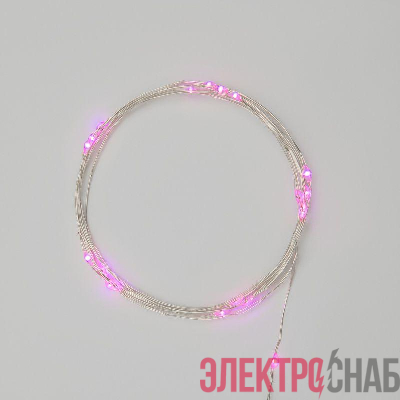 Гирлянда светодиодная "Роса" 2м 20LED роз. 2Вт 4.5В IP20 провод прозр. Neon-Night 303-007