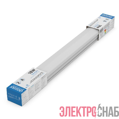 Светильник светодиодный Universal 18Вт 6500К IP65 1800лм 605х60х56мм матов. с БАП 90мин GAUSS 843424318A