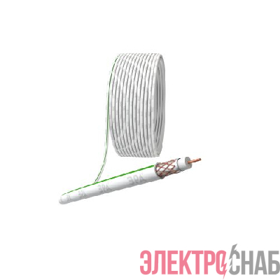 Кабель коаксиальный SAT 703 B Cu/оплетка Cu 75% PVC 75Ом бел. (м) S-B-75-PVC100 Эра Б0044612
