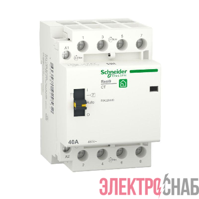 Контактор модульный RESI9 3P+N 40А 4НО 230/250В AC 50Гц SchE R9C20440