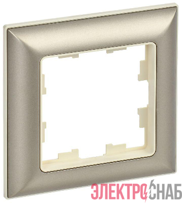 Рамка 1-м BRITE РУ-1-Бр беж./шампань IEK BR-M12-12-3-K10