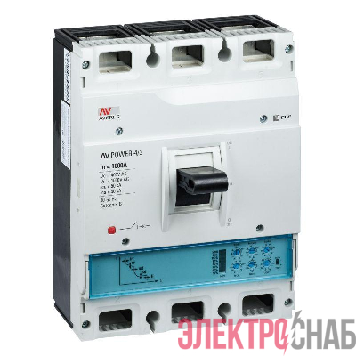 Выключатель автоматический 3п 1000А 50кА AV POWER-4/3 ETU2.0 AVERES EKF mccb-43-1000-2.0-av