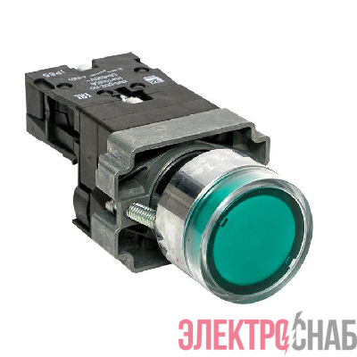 Кнопка BA31 с подсветкой 230В зел. NO IP65 PROxima EKF xb2-bw31-230-65