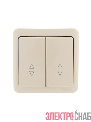 Переключатель проходной 2-кл. 2п ОП Viola 10А IP20 крем. LEZARD 751-0300-106