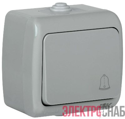 Выключатель кнопочный 1-кл. ОП AQUATIC ВС-20-1-3-А 10А IP54 GENERICA EVA14-K03-10-54