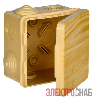 Коробка распаячная ОП КМ 80х80х50 IP54 откид. крышка 7 вводов сосна IEK UKO31-080-080-050-K34-54