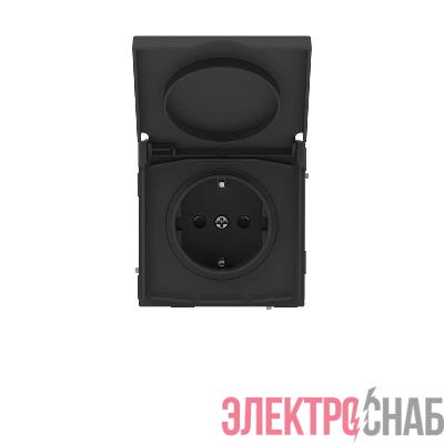 Розетка силовая KANT IP44 2P+E защ. шторки с крышкой черн. уголь DKC 7012013