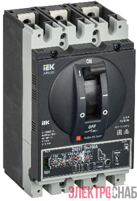 Выключатель автоматический в литом корпусе 3п D 50кА 160А расцепитель электронный продвинутый ARMAT IEK AR-MCCB-3D-050-0160A-ELPC
