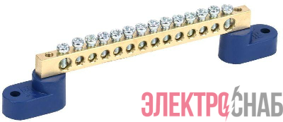 Шина нулевая ШНИ 6х9-14 У2-С на 2х угл. изол. IEK YNN10-69-14C2-K07