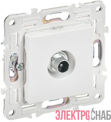 Розетка телевизионная проходная TV SKANDY SK-A17W арктич. бел. IEK SK-A10-P-K01