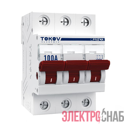Выключатель нагрузки модульный 3п 100А PRIZMA TOKOV Electric TKE-PZ60-MDSI-3-100