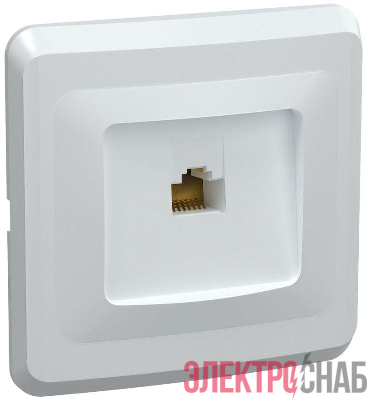 Розетка компьютерная 1-м Вега РК10-ВБ RJ45 кат.5E бел. IEK EKV15-K01-DM